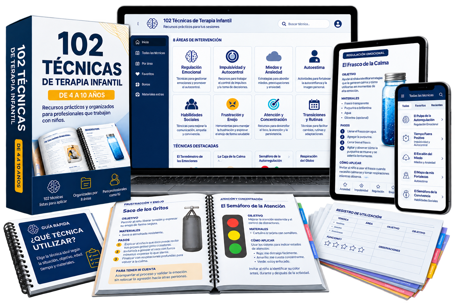 Pack 102 Técnicas de Terapia Infantil en versión impresa y digital